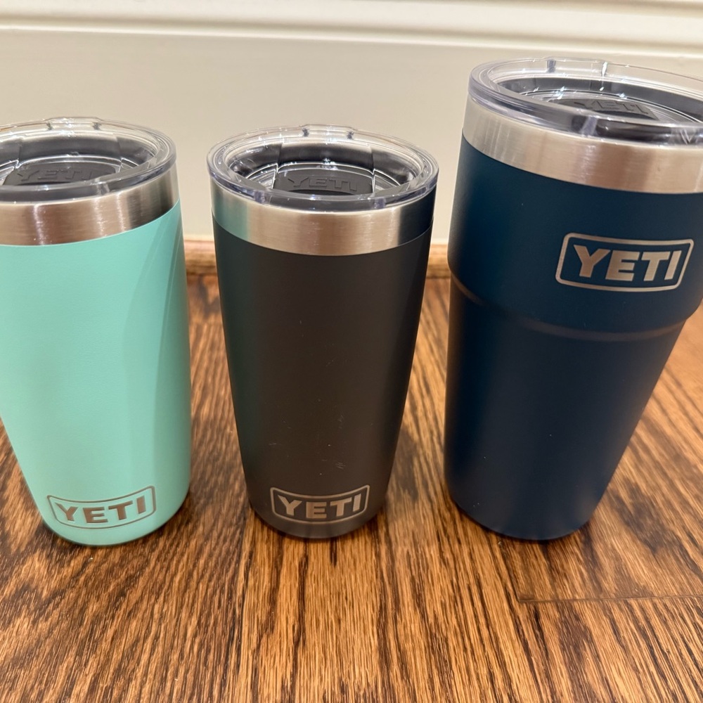 Yeti Tumbler Trio - Black, Blue, Mint